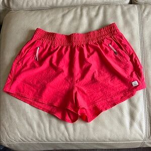 red vuori shorts